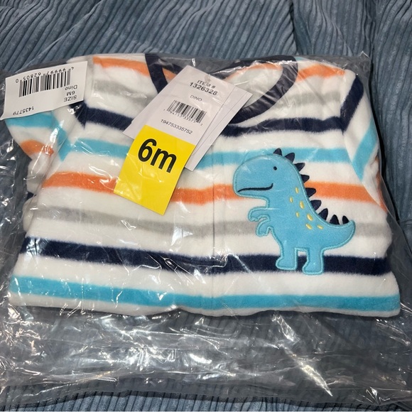 Absorba Kids' 2-pack Fleece Blanket Sleeper Dinosaurs 🦕 🦖12M - Picture 6 of 8